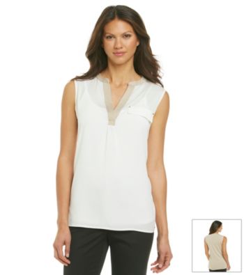 Calvin Klein Mixed Media Top