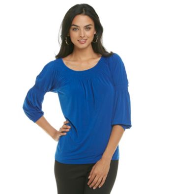 Anne Klein® Smock Neck Top