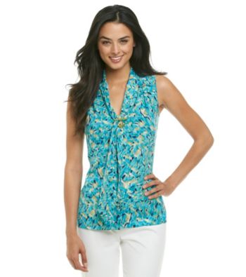 Anne Klein® Mosaic Tile Print Blouse