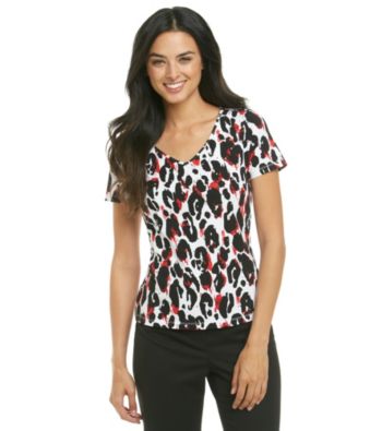 Laura Ashley® Studded Animal Print Tee