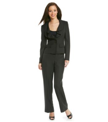 Le Suit® Ruffle Collar Jacket With Pant