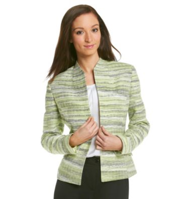 Kasper® Plus Size Tweed Flyaway Jacket