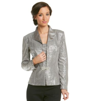 Cachet® Shawl Collar Jacket With Cami