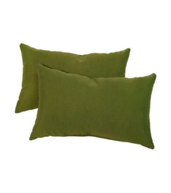 Greendale Home Fashions Set of Two Summerside Green Rectangle Outdoor Accent Pillows