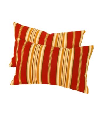 Greendale Home Fashions Set of Two Roma Stripe Rectangle Outdoor Accent Pillows