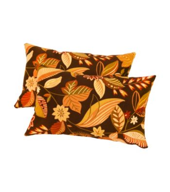 Greendale Home Fashions Set of Two Timberland Floral Rectangle Outdoor Accent Pillows