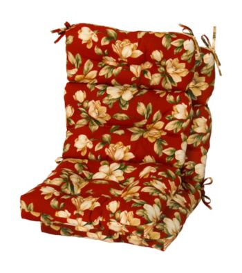 Greendale Home Fashions Set of Two Roma Floral Outdoor High Back Chair Cushions