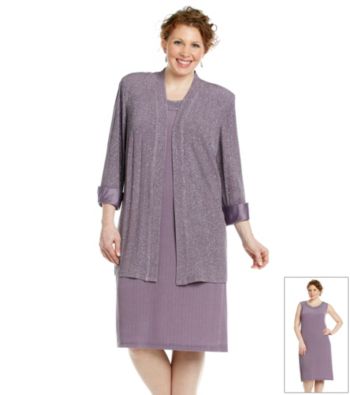 R & M Richards® Plus Size Sparkle Jacket and Dress