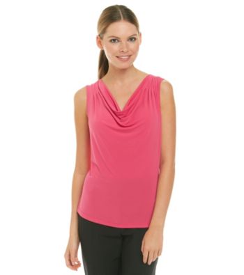 Calvin Klein Petites' Solid Pleat Neck Cami