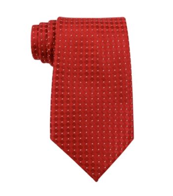 Kenneth Roberts Platinum® Men's Red Parquet Solid Silk Tie