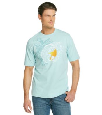 Paradise Collection® Men's Allie Aqua Short Sleeve Northshore Crew Tee
