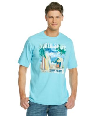 Paradise Collection® Men's Aquamarine Short Sleeve Surf Shop Crew Tee