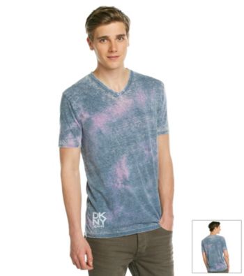 DKNY JEANS® Men's Riptide Short Sleeve Double Burnout V-Neck Tee