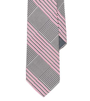 Lauren® Men's Black Prince of Wales Printed Silk Tie
