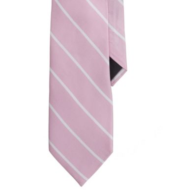 Lauren® Men's Pink Striped Silk Tie