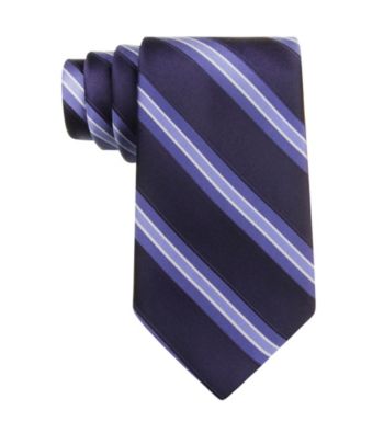 Izod® Men's Navy Core Stripe Silk Tie
