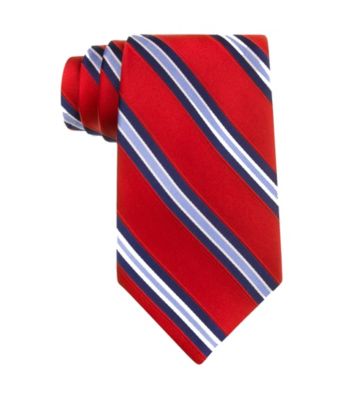 Izod® Men's Red Core Stripe Silk Tie