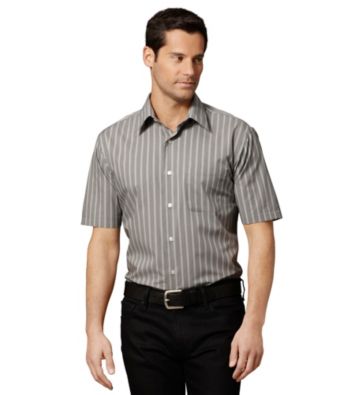Van Heusen® Men's Grey Gargoyle Short Sleeve Striped Shirt