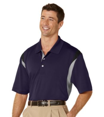 PGA TOUR® Men's Navy Three Color Stacked Polo