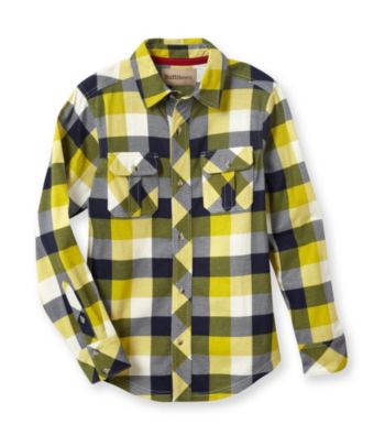 Ruff Hewn Boys' 8-20 Long Sleeve Knit Plaid Shirt
