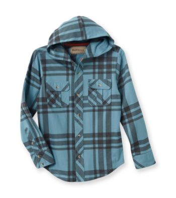 Ruff Hewn Boys' 8-20 Long Sleeve Hooded Plaid Shirt