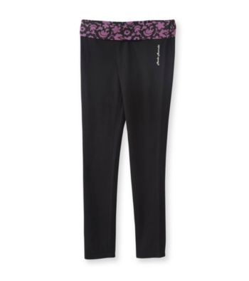 Mambo® Girls' 7-16 Purple Lace Skinny Yoga Pants