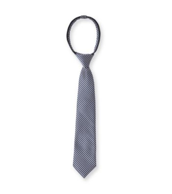 Statements Boys' Navy Large Striped Zip Tie