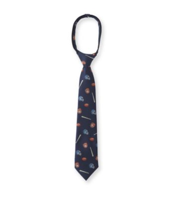 Statements Boys' Blue Large Striped Sports Balls Zip Tie