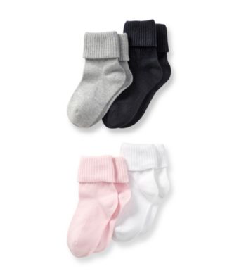 Miss Attitude Girls' Pink/Camo 4-pk. Roll Socks