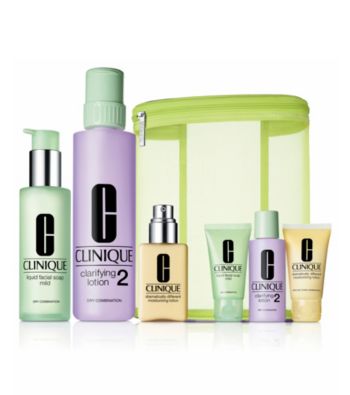 Clinique 3 Step 1 & 2 Great Skin Home & Away Gift Set (A $85 Value)