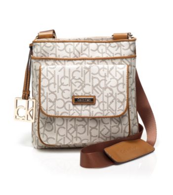 Calvin Klein Almond/Khaki Hudson Monogram Crossbody