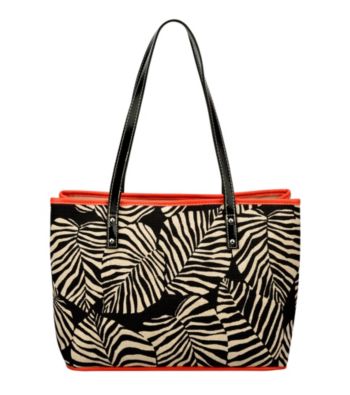Nine West® Black/Natural Can't Stop Shopper Medium Shopper
