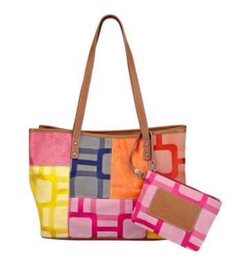 Nine West® Cobalt Multi Vegas Signs Patchwork Medium Shopper