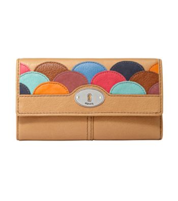 Fossil® Camel Marlow Applique Flap Clutch