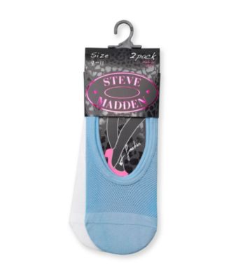 Steve Madden Teal/White 2-pk. Mesh Footies