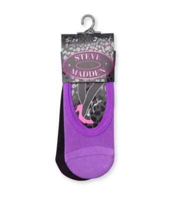Steve Madden Purple/Black 2-pk. Mesh Footies