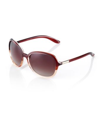 Nine West® Brown Plastic Butterfly Frame with Metal Detail Sunglasses