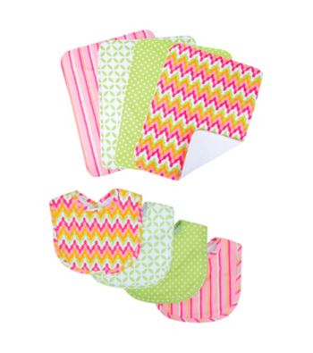 Trend Lab 8-pc. Savannah Bib and Burp Cloth Set