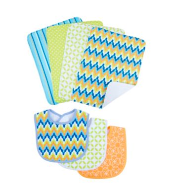 Trend Lab 7-pc. Levi Bib and Burp Cloth Set