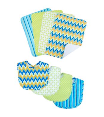 Trend Lab 8-pc. Levi Bib and Burp Cloth Set