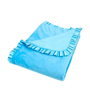 Trend Lab Levi Ruffle Trimmed Receiving Blanket