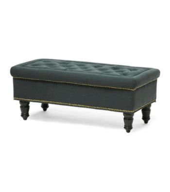 Baxton Studios Whitby Linen Modern Tufted Ottoman
