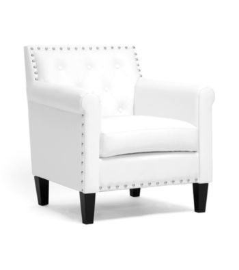 Baxton Studios Thalassa White Modern Arm Chair
