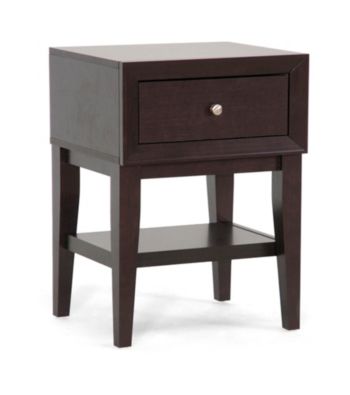 Baxton Studios Gaston Brown Modern Accent Table/Nightstand