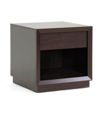 Baxton Studios Girvin Brown Modern Accent Table/Nightstand