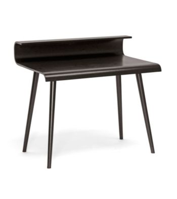 Baxton Studios Atlas Dark Brown Wood Modern Desk with Curved Top