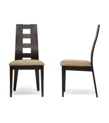 Baxton Studios Paxton Set of 2 Dark Brown Modern Dining Chairs