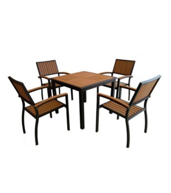 W. Designs Black 5-Piece All-Weather Outdoor Dining Set