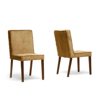 Baxton Studios Cuba Set of 2 Microfiber Modern Dining Chairs