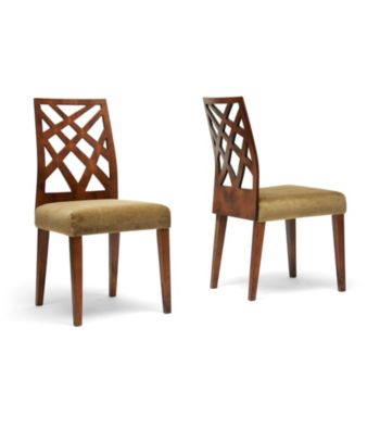 Baxton Studios Marla Set of 2 Microfiber Modern Dining Chairs